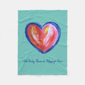 Cobertor De Velo Folheto Personalizado de Folha de Coração Vermelha