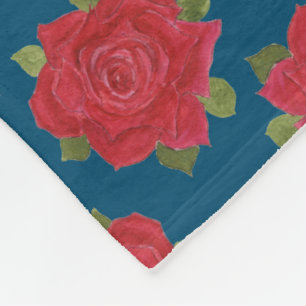 Cobertor De Velo Folheto Personalizado de Folheto de Rosas vermelha