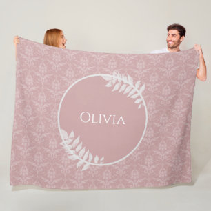 Cobertor De Velo Folheto Personalizado de Peça Elegante Rosa