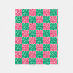 Cobertor De Velo Folheto rosa e verde