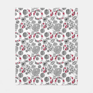 Cobertor De Velo Folheto, Vermelho e Preto, Com Filamento, Correspo