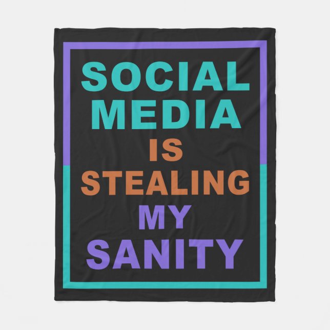 Cobertor De Velo Folhetos engraçados de "Mídia Social" (Frente)