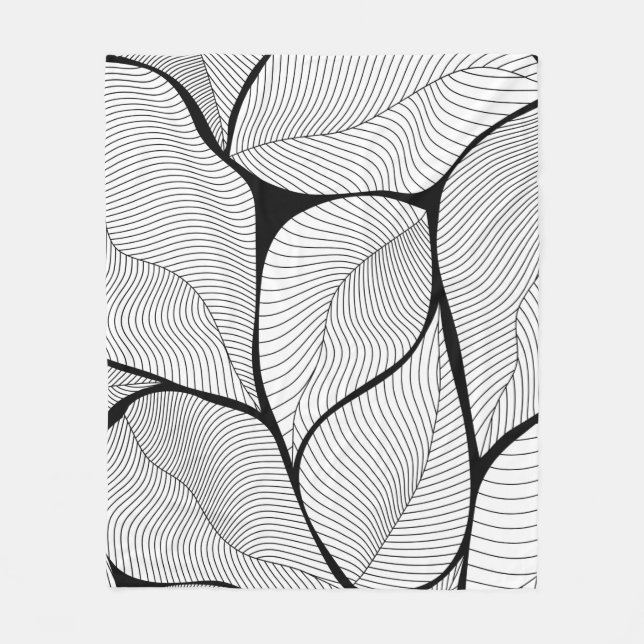 Cobertor De Velo Foliage leaves background pattern (Frente)