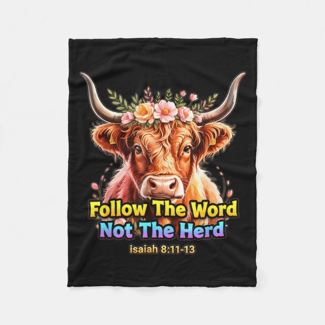 Cobertor De Velo Follow The Word Not The Herd Christian Western Hig (Frente)