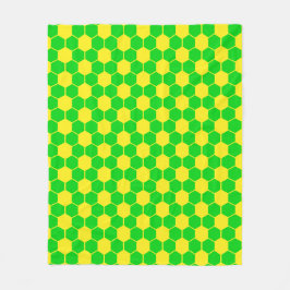 Cobertor De Velo Football / Soccer Ball Texture - Yellow & Green 
