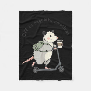 Cobertor De Velo Fora para regular emoções divertido possum mental