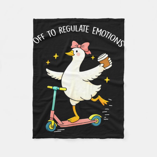 Cobertor De Velo Fora para regular emoções ganso bobo engraçado men (Frente)