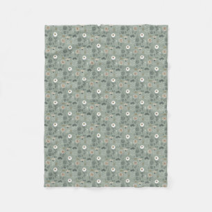 Cobertor De Velo Forest Floral Sage Green
