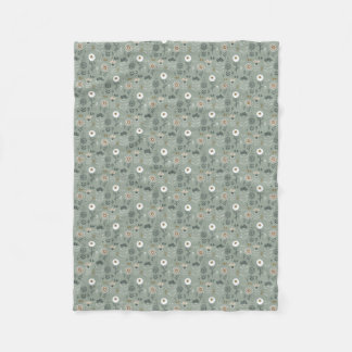 Cobertor De Velo Forest Floral Sage Green