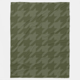 Cobertor De Velo Forest Moss Houndstooth
