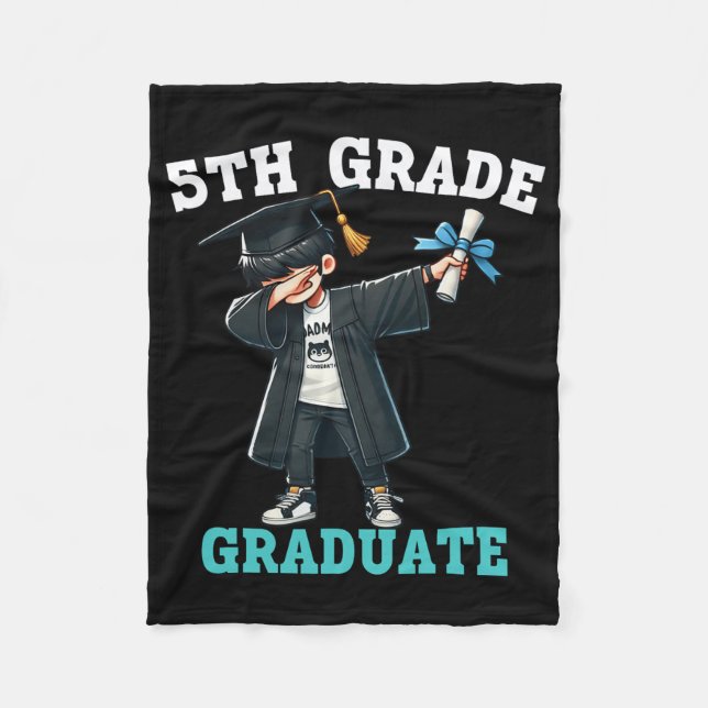 Cobertor De Velo Formando De Graduação Engraçado De 5 Boys Dabbing  (Frente)