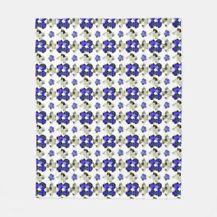 Cobertor De Velo Formas de Rico, Cinza e Azul com Ilustração de Cor
