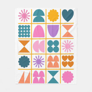 Cobertor De Velo Formas Geométricas Coloridas Simples Design