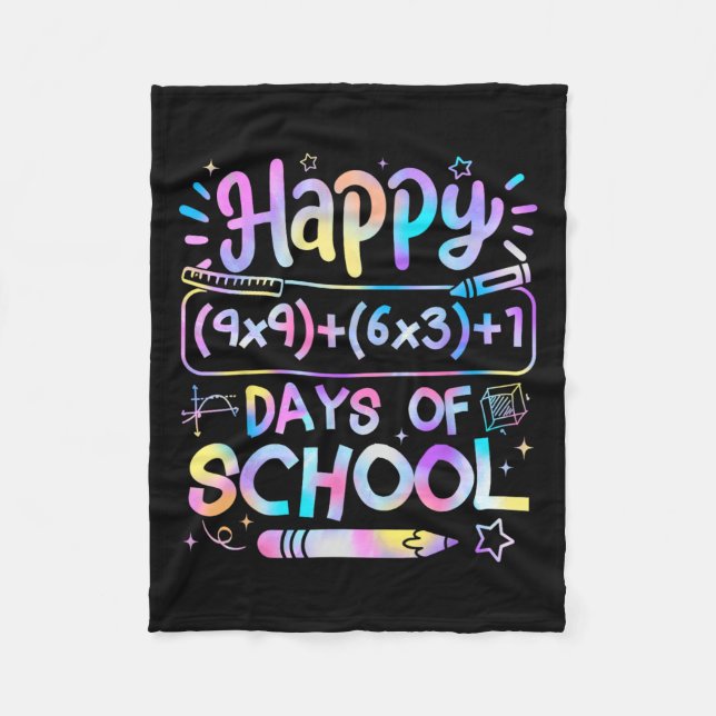 Cobertor De Velo Fórmula Matemática 100 Dias De Escola Professor De (Frente)
