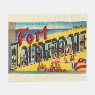 Cobertor De Velo Fort Lauderdale Florida FL Large - Letra Postal
