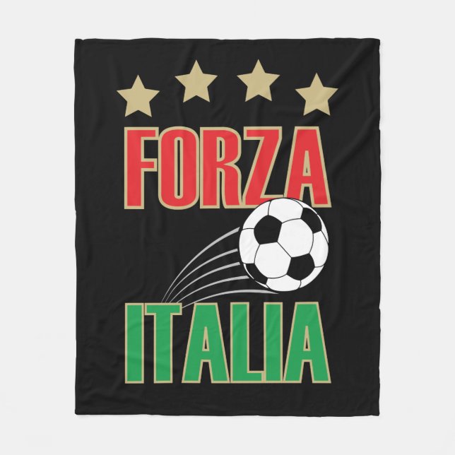 Cobertor De Velo Forza Italia Itália Futebol (Frente)