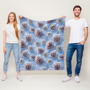 Cobertor De Velo Fosco Azul Pinecones Travesseiro decorativo Padrã