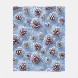 Cobertor De Velo Fosco Azul Pinecones Travesseiro decorativo Padrã