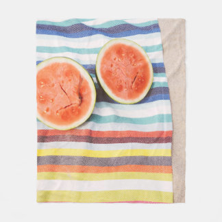 Cobertor De Velo Foto aproximada de frutas de melancia de fatia no