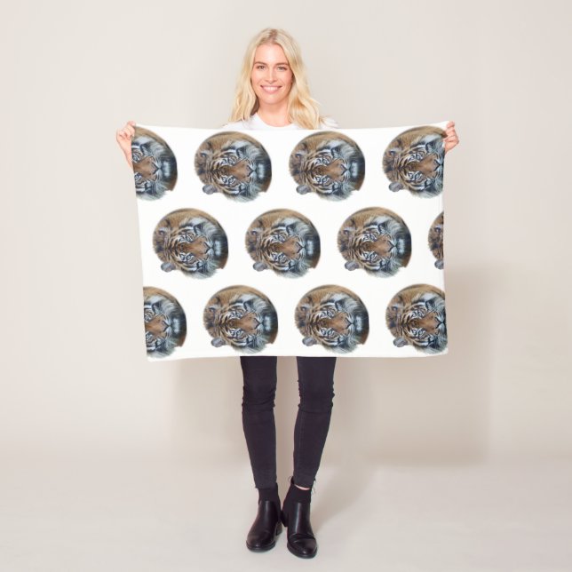 Cobertor De Velo Foto Bengala Tiger Face (In Situ)