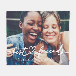 Cobertor De Velo Foto BFF de Melhores Amigos do Coração Chic Modern