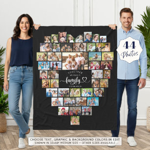 Cobertor De Velo Foto Colagem Coração Juntos Fazemos Uma Família