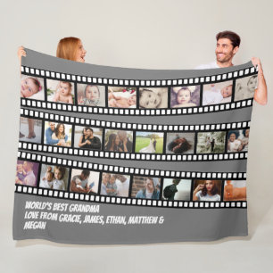 Cobertor De Velo Foto Collage Film Strip Personalizada DIY Personal