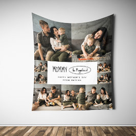 Cobertor De Velo Foto da família de Dias de as mães personalizados