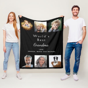 Cobertor De Velo Foto da família negra da vovó Best vovó