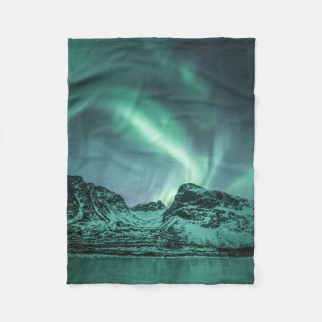 Cobertor De Velo Foto da natureza da luz do norte (Frente)