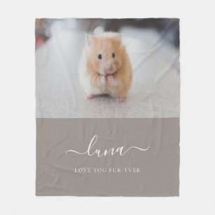 Cobertor De Velo Foto de animal de estimação personalizada com letr