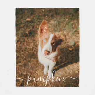 Cobertor De Velo Foto de animal personalizado Chic Rústico Simples