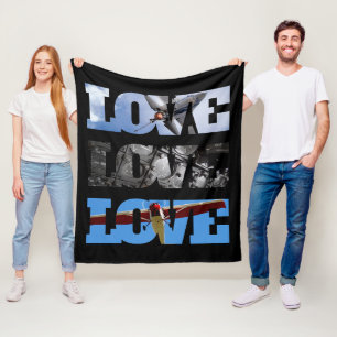 Cobertor De Velo Foto de avião, Palavra de amor, Aviação Simples