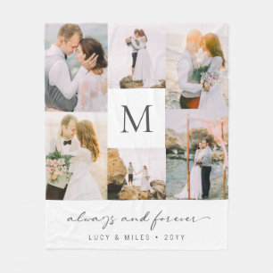 Cobertor De Velo Foto de Casamento Collage Fleece Blanket