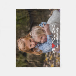 Cobertor De Velo Foto de família personalizada nós amamo-lo pai