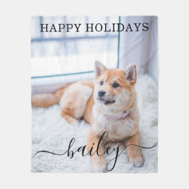 Cobertor De Velo Foto de Pet Elegante Simples Moderno