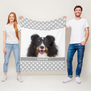 Cobertor De Velo Foto De Pet Personalizada Com Pinças Brancas Na Ci