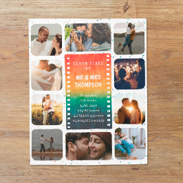 Cobertor De Velo Foto de Retro Sunset Sr. e Sra. 3º Aniversário