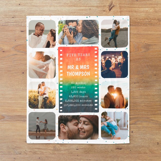 Cobertor De Velo Foto de Retro Sunset Sr. e Sra. 5 Aniversário (Criador carregado)