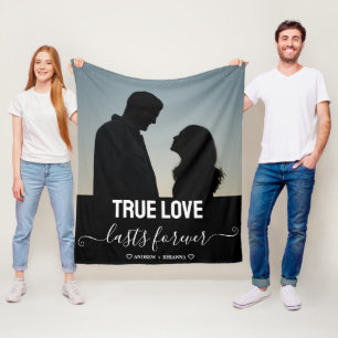 Cobertor De Velo Foto do Casal de Amor Verdadeiro Fleece Blanket