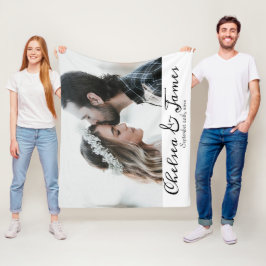 Cobertor De Velo Foto do Casal Elegant Calliographic