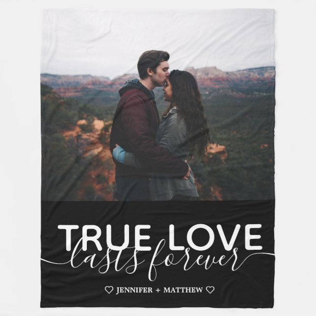 Cobertor De Velo Foto do Casal True Love (Frente)