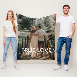 Cobertor De Velo Foto do Casal True Love