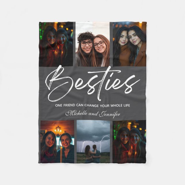Cobertor De Velo Foto do Dia da Amizade Melhor (Frente)