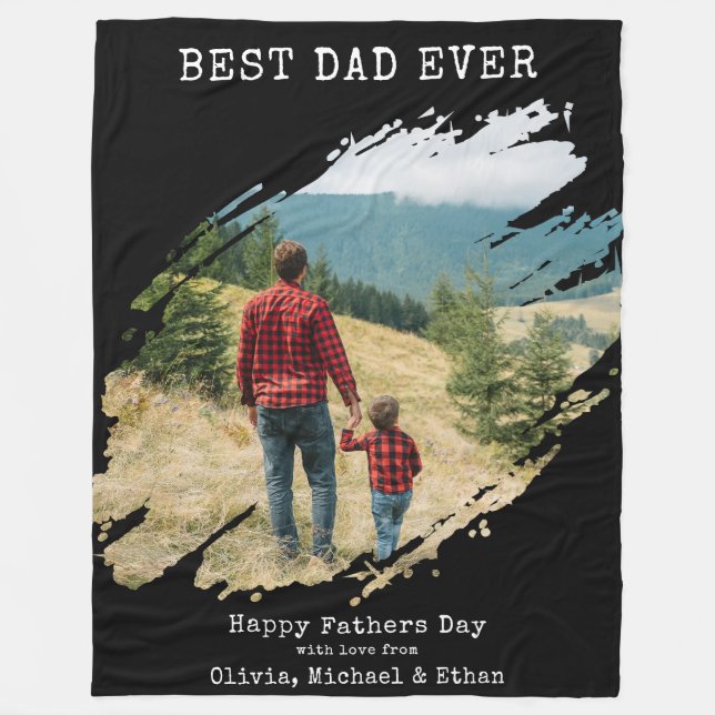 Cobertor De Velo Foto do melhor Pai sobre o traçado do pincel (Frente)