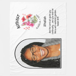 Cobertor De Velo FOTO DO NOME DE FLOOR DO MÊS DE Nascimento do Chri