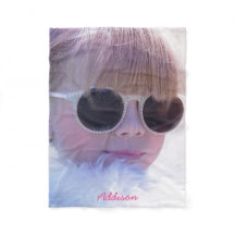 Foto E Nome Fleece Blanket Soft E Cozy Gift