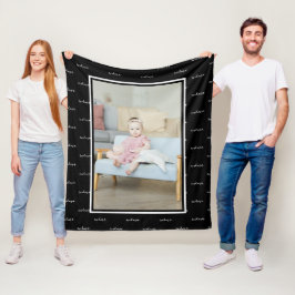 Cobertor De Velo Foto e texto personalizado exclusivo DIY personali