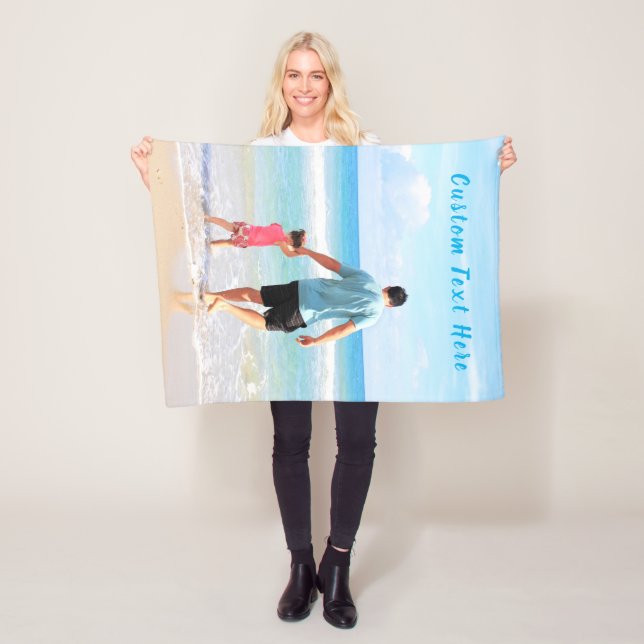 Cobertor De Velo Foto e texto personalizados - Seu próprio Design - (In Situ)