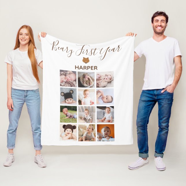 Cobertor De Velo Foto Mensal Bebê Primeiro Ano (In Situ)